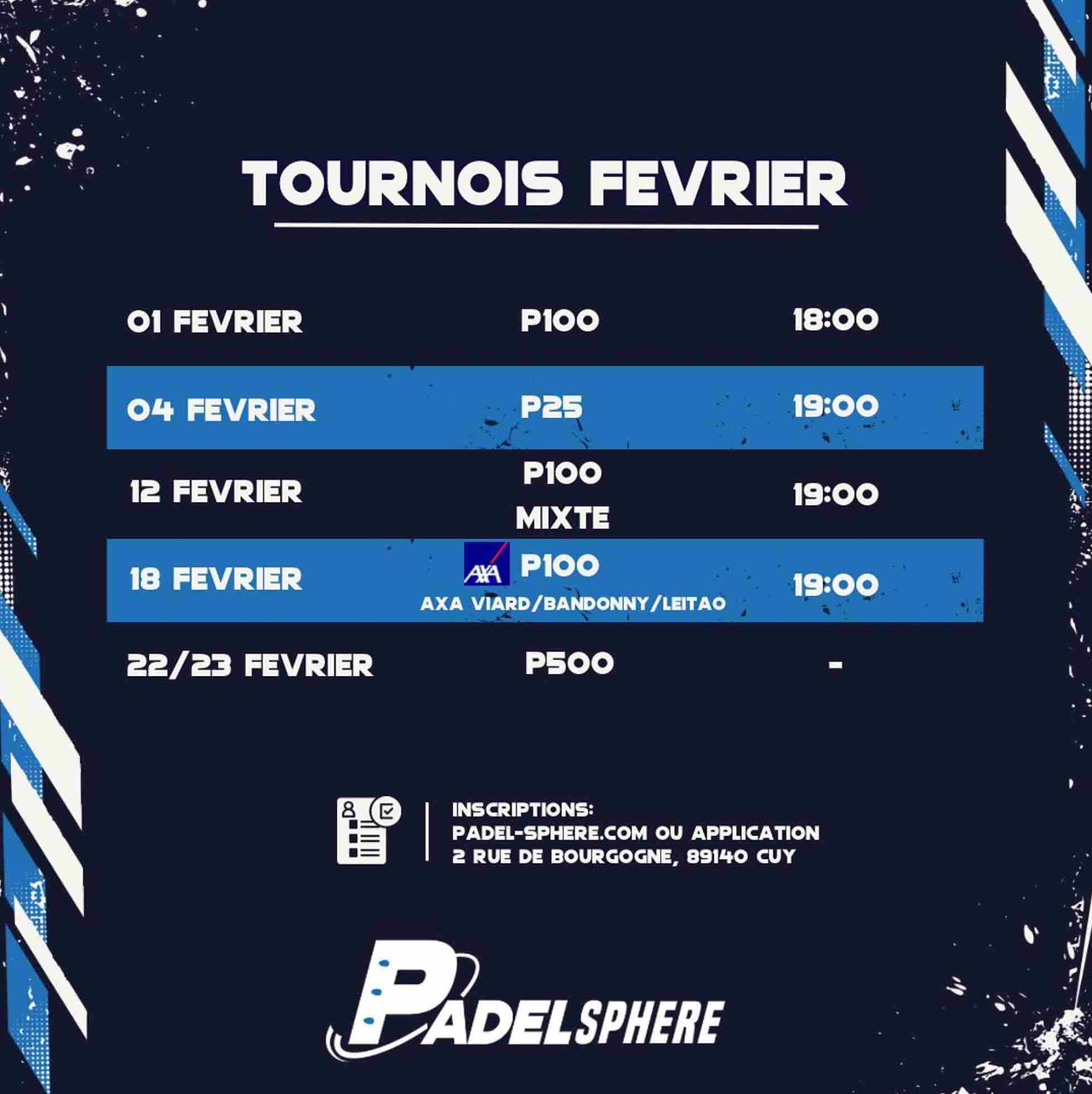 Tournoi Février Padel