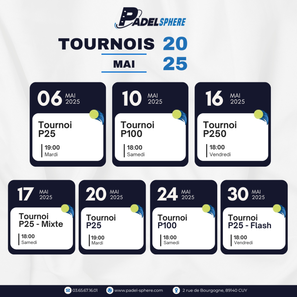 Tournoi de padel mai